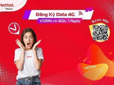 Gói Cước V120N Ưu Đãi 4Gb/1 Ngày Của Viettel