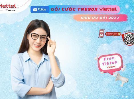 [Hot Hot Hot] Gói Tre90X Viettel 90K Free Data Tiktok + 90Gb/30 Ngày